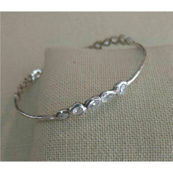Silpada Magnifique Bangle Bracelet CZ & 925 Sterling Silver - Picture 1 of 11